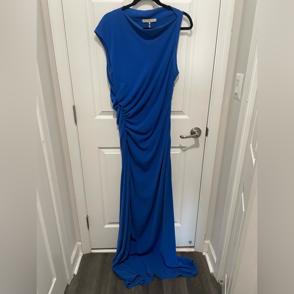 Halston Heritage Bateau Neckline Long Dress
